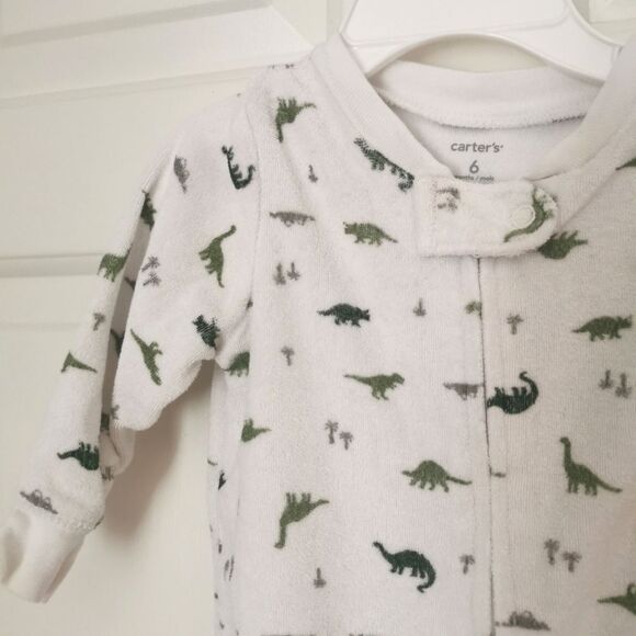 3/$15 Carters Terry cloth sleeper size 6 m - Picture 3 of 4